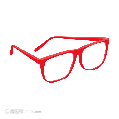 卡通手繪紅色眼鏡 時尚與個性的完美結合